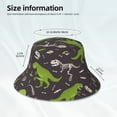 thumbnail image 3 of Yiaed Dinosaur Skeleton Print Reflective Stripe Bucket Hat Unisex Funny Outdoor Fisherman Cap Beach Sun Hat, 3 of 5