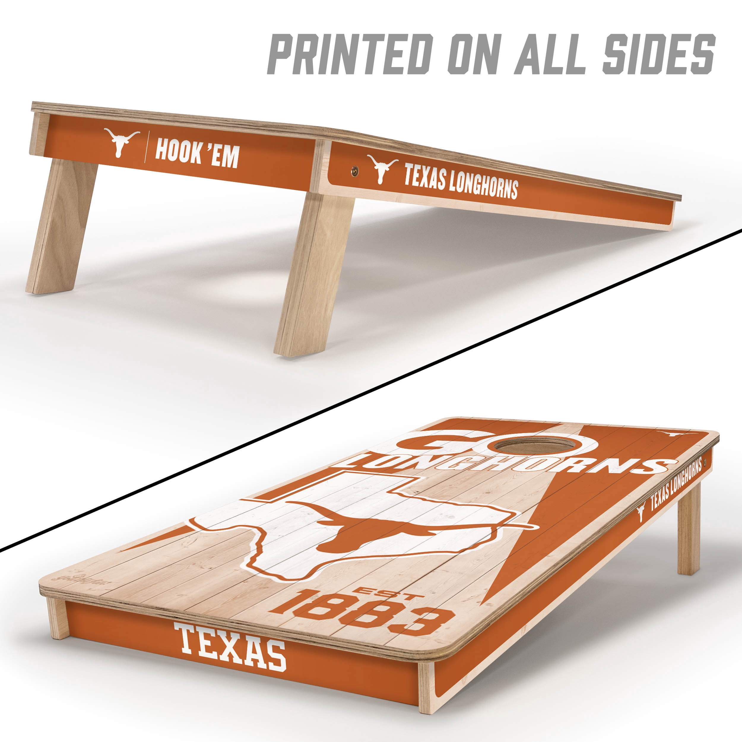 YouTheFan NCAA Texas Longhorns 2' x 4' Cornhole Game No Bags