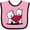 Pink and Black, variant on Inktastic Valentine Westie Duo Boys or Girls Baby Bib