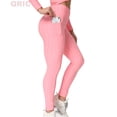 thumbnail image 3 of QRIC Hi-Waist Tummy Control Leggings Textured Scrunch Butt Yoga Pants With Pockets Gym, Running, Workout Leggings, 3 of 6