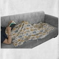 thumbnail image 5 of Pets Soft Flannel Fleece Throw Blanket, Kittens Pattern Friends Dogs Puppy Paws, Cozy Plush for Indoor and Outdoor Use, 50" x 70", Pale Eggshell Multicolor, by Ambesonne, 5 of 5