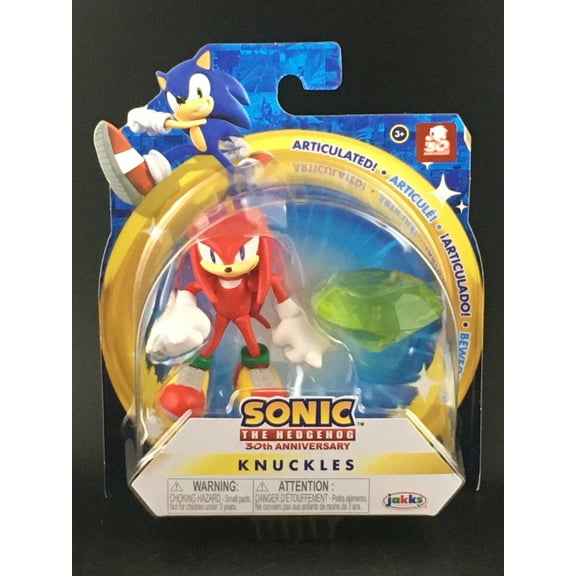 Collectible Child Knuckles Action Figure, Sonic the Hedgehog, 2.5"