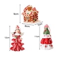 thumbnail image 6 of D-GROEE Small Christmas Figurines Miniature PVC Statue Decorations Christmas Mini Resin Ornaments Christmas Tree Hanging Ornaments Angle Snow Houses Ornament, 6 of 8