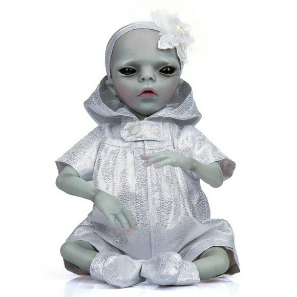 14 inches Realistic Reborn Alien Doll - Soft Touch Cloth Body - Creative Collection Art Doll