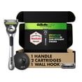 thumbnail image 1 of GilletteLabs with Exfoliating Bar by Gillette Men's Razor Set - 1 Shower Hook, 1 Handle, 2 Razor Blade Refills, Shower Hook, Silver and Black, Razors for Men, Mens Razors, 1 of 7
