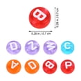 thumbnail image 2 of 1000Pcs Transparent Multicolor Letter Beads with White Alphabet (Random Letters), 2 of 5