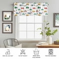 thumbnail image 6 of Kitchen Valances for Window, Cartoon Trucks Green Pine Tree Light Filtering Rod Pocket Valance Curtain, Colorful Polka Dots &nbsp;Short Curtains Window Topper for Bedroom Bathroom Living Room 54x18in, 6 of 9