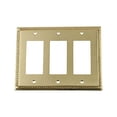 thumbnail image 2 of Nostalgic Warehouse 719967 Rope Switch Plate with Triple Rocker, Polished Brass, 2 of 3