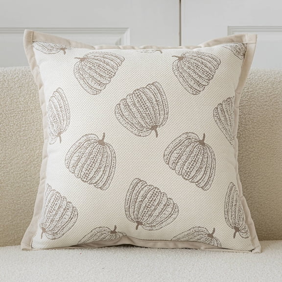 HOARBOEG Pumpkin Pattern Throw Pillow - Soft Plush Hug Pillow with Removable Cover, Cozy Cushion for Sofa, Bedroom & Living Room Decoration Pillows