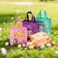 thumbnail image 3 of Lumikrypt 12 Pack Easter Bags with Handles, Large Easter Bags Reusable Non-Woven, Bunny Egg Gift Tote Bags with Handles for Easter Party Egg Hunts, 3 of 7