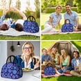 thumbnail image 6 of Paisley and Floral Blue Pattern Insulated Lunch Bag,Leakproof Large Capacity Lunch Box for Work,Picnic or Travel,11.4 X 6.7 X 8.3 Inches, 6 of 6