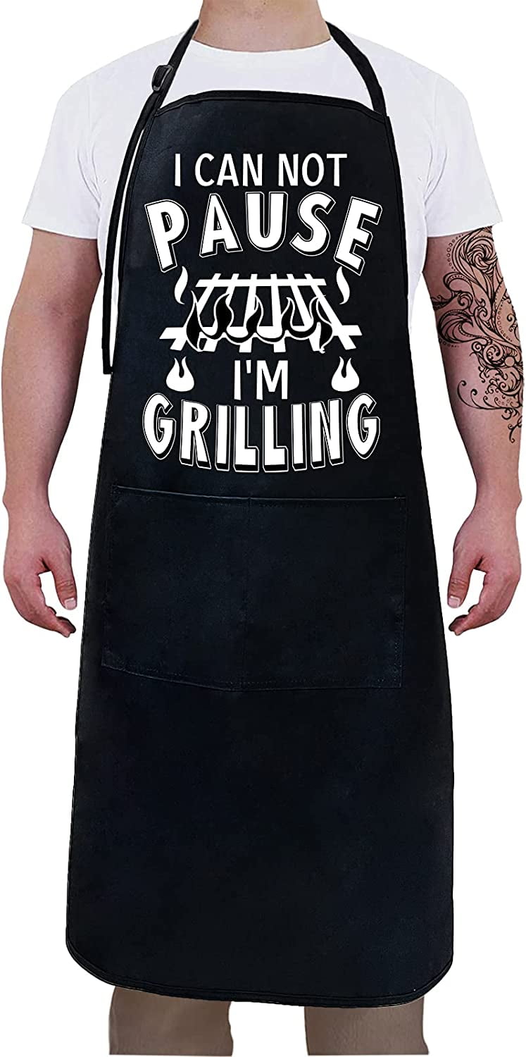 Funny Bbq Apron Novelty Aprons Cooking Gifts For Men 100% Cotton 2 Pockets  Bbq R