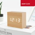 thumbnail image 2 of SXcggal One Wood Clock Creative Electronic Clock Square Digital Clock Mini Alarm Clock Bedside Clock Multifunctional Artistic Beautiful Desktop Decoration, 2 of 7