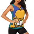thumbnail image 2 of Cute Cartoon Garfield Funny Workout Gym Fitness Weightlifting Gift Tank Top-Small, 2 of 5
