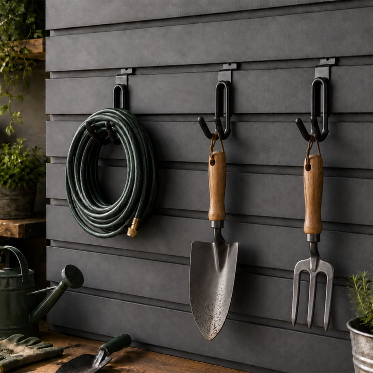 Hyper Tough Heavy-Duty Steel Slatwall Dual J Hook, Black - Walmart.com