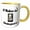 Yellow/White, variant on 3drose, I Believe in Shakespeare, 11oz Two-tone Black Mug