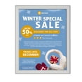 thumbnail image 2 of M&T Displays Snap Poster Frame 8.5x11 Inch Silver 0.79" Aluminum Profile Easy Front Loading Wall Mounting Photo Picture Document Sign Holder Mitered Corner Anti Glare Cover (2 pack), 2 of 12