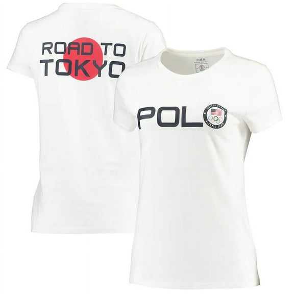 Polo Ralph Lauren WHITE Women's USA 2020 Summer Olympics T-Shirt, XS