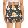 thumbnail image 3 of Picia Cute Bee Gnome Pattern Women's 2 in 1 Athletic Running Shorts High Waisted Workout Casual Gym Sweat Shorts with Comfy Liner Zipper Pockets-Medium, 3 of 9