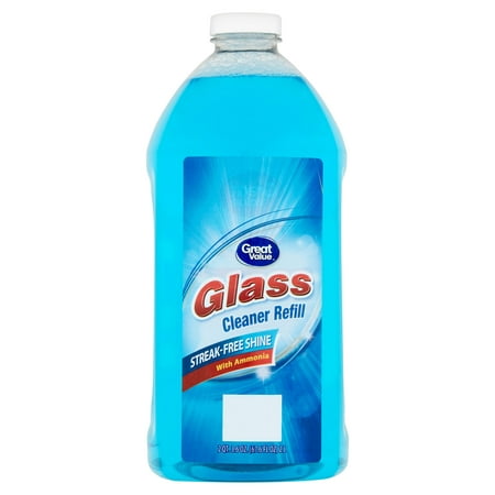 Great Value Glass Cleaner Refill, Streak-Free Shine, 67.6 fl (Best Way To Clean Glass Without Streaks)