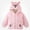 A Pink, variant on DJDLJWCJ Girls Winter Fleece Lined Jacket with Bear Ear Soft Comforty Full Zipper Warm Coat Khaki Size 6M