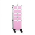 thumbnail image 6 of Alden Design Professional Aluminum Makeup Case with Wheels, Pink, 6 of 16