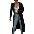 thumbnail image 2 of Usmixi Winter Womens Sweater Coat Long Coat for Women Casual Solid Long Sleeve Open Front Knitted Cardigan Overcoat Ladies Girl Fall Knit Sweater Outerwear Up to 65% off, 2 of 6