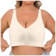 thumbnail image 2 of Sujetador deportivo sin aros ajustable color nude para mujer - Sin aros de acero, tallas grandes, 2 of 7