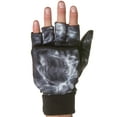 thumbnail image 5 of Aqua Design Convertible Flap Mittens for Men Winter Fleece Cold Weather Gloves: Black Water, Size: L/M, 5 of 6