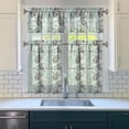 thumbnail image 3 of Kitchen Curtains 36 Inch Short - 3 Panel Set, Hawaiian Sea Turtle Ocean Design, Tropical Underwater Marine Life Print, Rod Pocket Window Curtain, Easy Wash, 3 of 6
