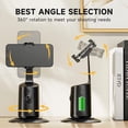 thumbnail image 2 of PINHEN Auto Face Tracking Tripod, 360° Rotation Auto Tracking Phone Holder, No App, Phone Camera Mount with Remote and Gesture Control, Rechargeable Smart Shooting Holder for Video Recording, Tiktok, 2 of 8