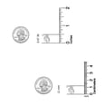 thumbnail image 5 of LeCalla 925 Sterling Silver Stud Earrings | Curved Lined Triangle Earrings for Women, 5 of 6