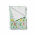 thumbnail image 2 of Llama Soft Flannel Fleece Throw Blanket, Camels Animals Doodle with Cactus and Tribal Geometric Kids Children Cartoon, Cozy Plush for Indoor and Outdoor Use, 70" x 90", Multicolor, by Ambesonne, 2 of 6