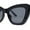 All Black, variant on Womens Mod Cat Eye Thick Plastic Fashion Sunglasses Tortoise Smoke