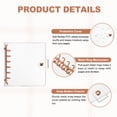 thumbnail image 3 of Uxcell A7 Binder Cover, Mini Square 6 Ring Transparent Soft PVC Refillable Notebook Shell with Snap Button Pockets Loose Leaf Journal Folders for Budget Planner, Rose Gold Clip, 3 of 6
