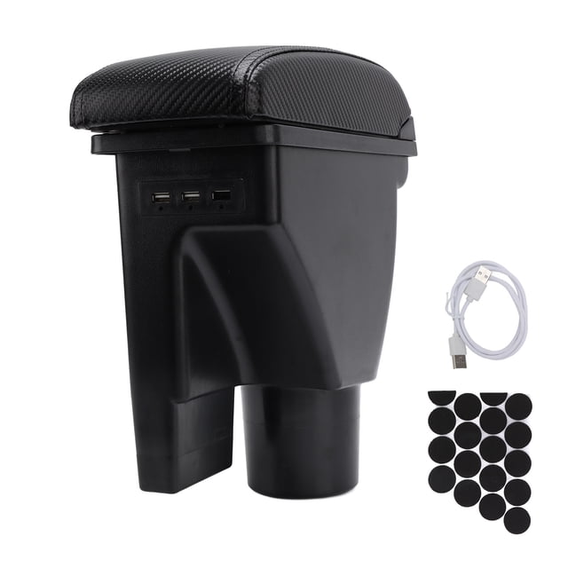 Caja de reposabrazos de consola central, 3 puertos USB, alivia la fatiga del brazo, reemplazo para Hyundai Getz