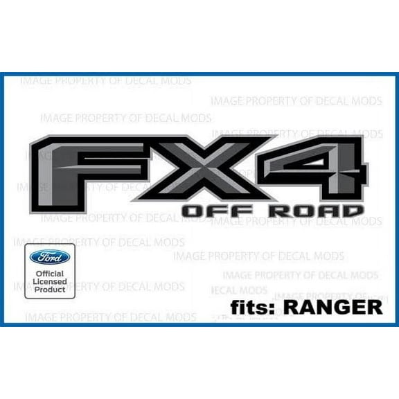 Decal Mods FX4 Offroad Gray Decals Stickers for Ford Ranger (2019-2020) - FPPG (set of 2) Officially Licensed | FH5D1