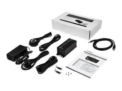 Startech.com 7 Port Usb Hub With Adapter, Surge Protection, Metal Industrial Usb 3.0 Data Transfer Hub, Din Rail, Wall Or Desk Mountable, High Speed Usb 3.1/usb 3.2 Gen 1 5gbps Hub -