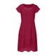 thumbnail image 4 of Puntoco Vestido De Cuello Redondo De Manga Corta De Gasa Empalmado De Color Sólido De Moda De Mujer Burdeos Xxxl,Regalos Para Mujer Joven, 4 of 6