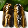 thumbnail image 2 of EOEMY Natural Tiger'S Eye Stone Carved Cicada Quartz Crystal Pendant Healing Gemstone, 2 of 9
