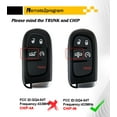 thumbnail image 2 of DIY Programming Car Key and Smart Keyless Entry Remote Control Replacement for 2013-2017 Dodge Ram 1500 2500 3500 with FCC: GQ4-54T, 2 of 5