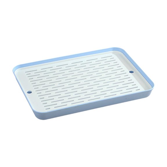 Arenero para conejos, caja de para jaula, bandeja sanitaria antisalpicaduras, accesorios para jaula, bandeja para orinal, para chinchillas y Azul
