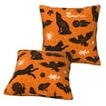 thumbnail image 2 of Halloween Throw Pillow Covers, Halloween Orange Elements (2) Halloween Decorations Square Pillow Cases with Invisible Zipper for Bed Couch Sofa, Farmhouse Halloween Decor-2 Pack 12x12, 2 of 6
