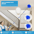 thumbnail image 3 of High Reach Duster Kit with14 ft Extension Pole High Ceiling Dusting and Window Cleaning Kit with Spliceable Pole - Cobweb Duster, Fan Blade, Window Washer & Squeegee and Feather Dusters, 3 of 6