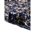 thumbnail image 6 of INSPIRE CHIC Women's Layered Ruffle Elbow Sleeve Ruffled Tie-Neck Floral Blouse S Navy Blue, 6 of 8