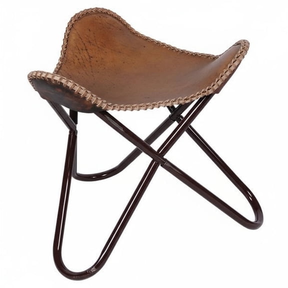 CRESTA MODERN Tripod Leather Stool