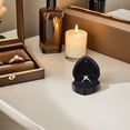 thumbnail image 4 of Caja para anillos de compromiso con luz LED en forma de corazón. Estuche de regalo de lujo con facetas para propuestas de matrimonio, aniversarios, bodas, Navidad, color negro., 4 of 7