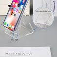 thumbnail image 2 of Soporte de teléfono de acrílico transparente para escritorio, compatible con smartphones., 2 of 4