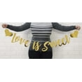 thumbnail image 2 of Inkdotpot Metallic Gold Love is Sweet Pre Strung Cursive Bunting Wedding Banner Wedding Bunting Wedding Engagement Sign Photo Prop, 2 of 5