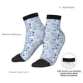 thumbnail image 6 of Rateoe Animal Pattern Quarter Crew Socks,Toe Seamed Ankle Socks,Cotton Cushioned Breathable Athletic Crew Sports Socks, 6 of 7